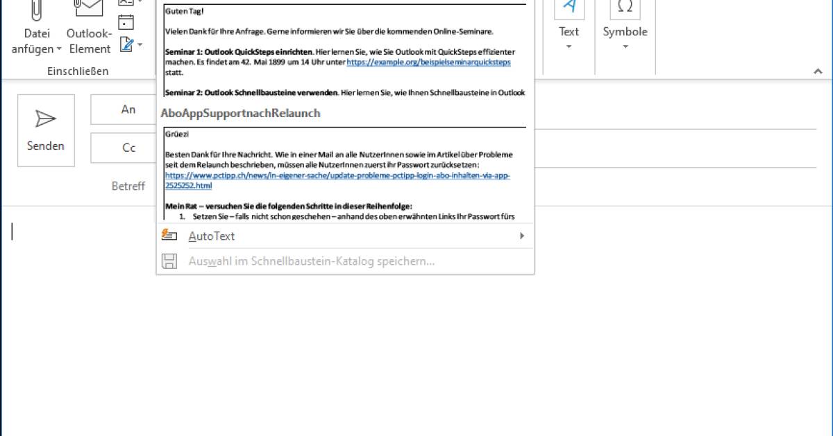 autotext for outlook mac